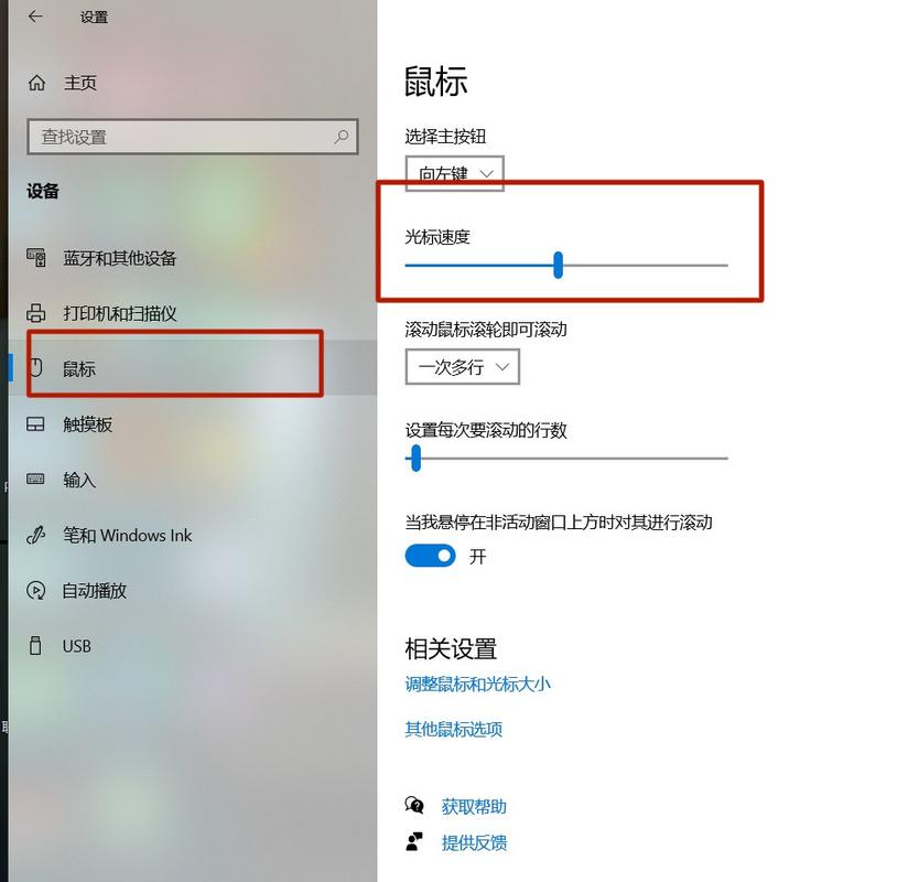 win10设置鼠标在哪里