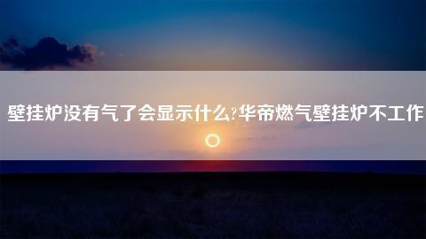 壁挂炉无气故障