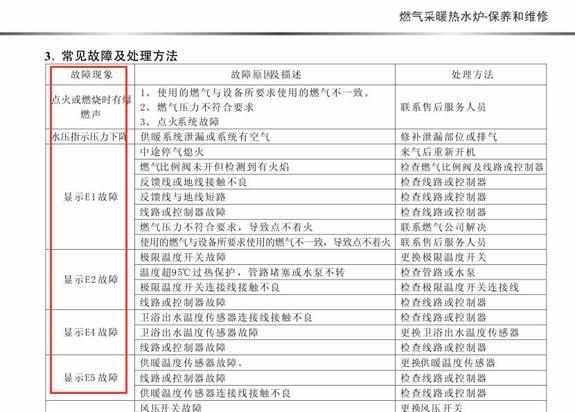 壁挂炉故障代码49