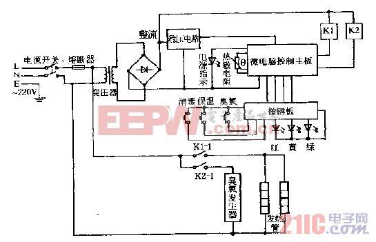 消毒柜电路图故障